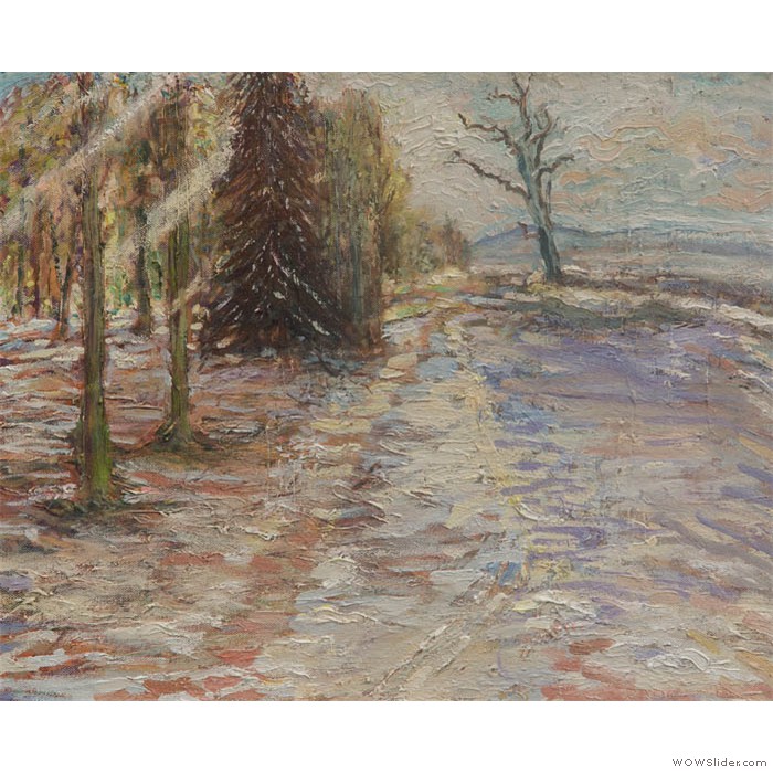 Just after the first fall of snow